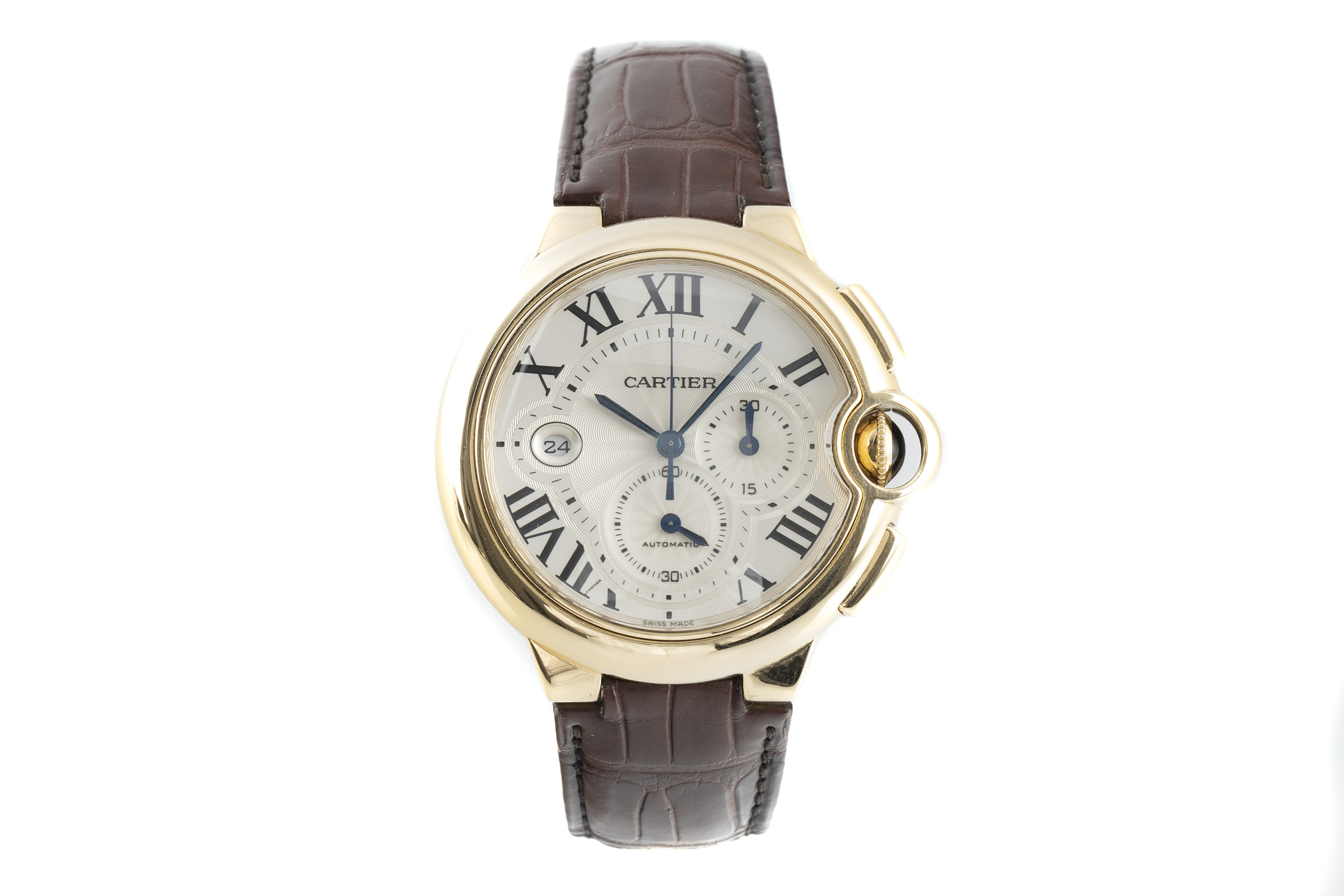 Cartier Ballon Bleu de Cartier chronograph 18 ct gold automatic Kal. 8101MC Ref. W6920009