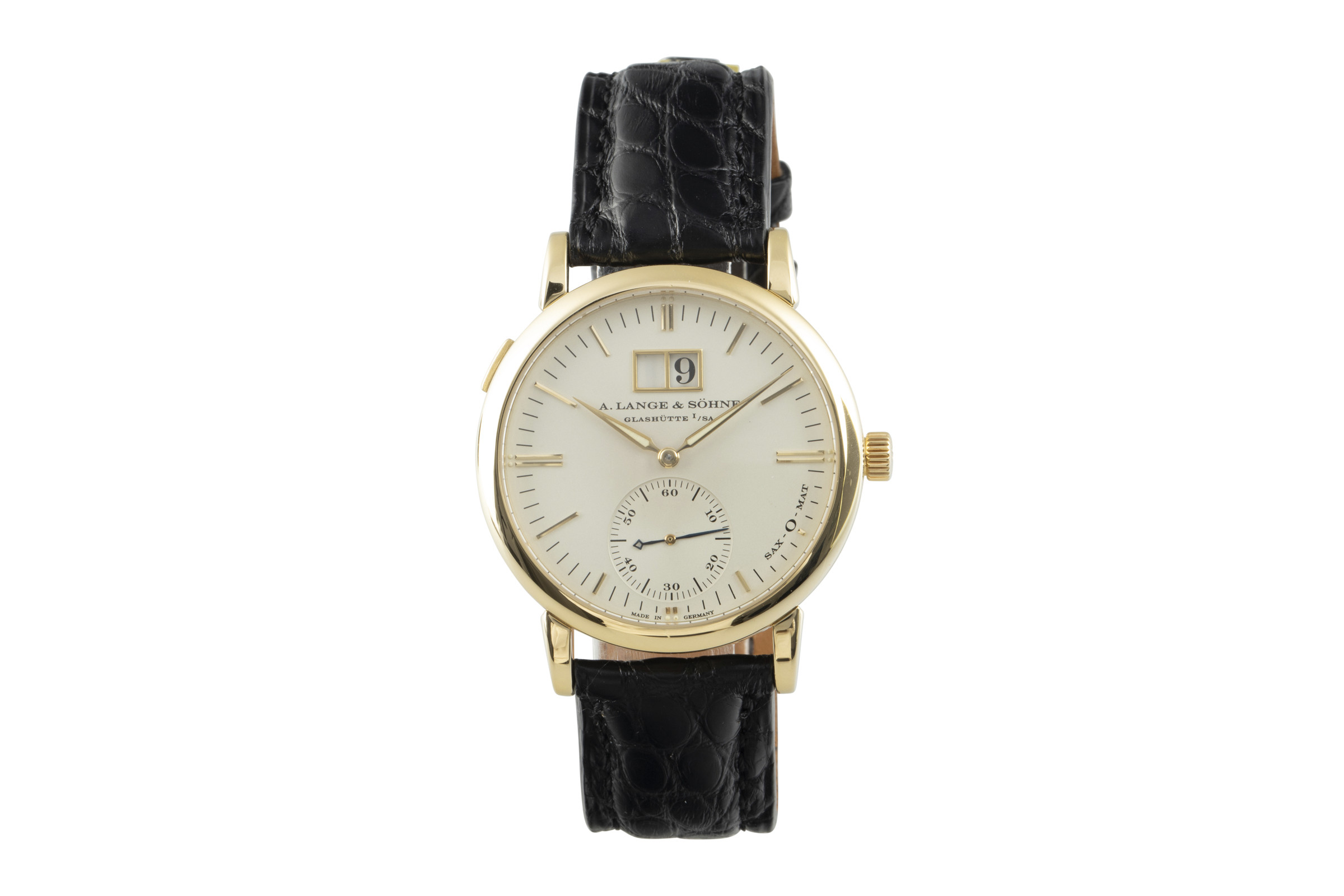 A. Lange & Sohne Langematik 18 ct gold automatic Kal. L.921.4 Ref. 358.021