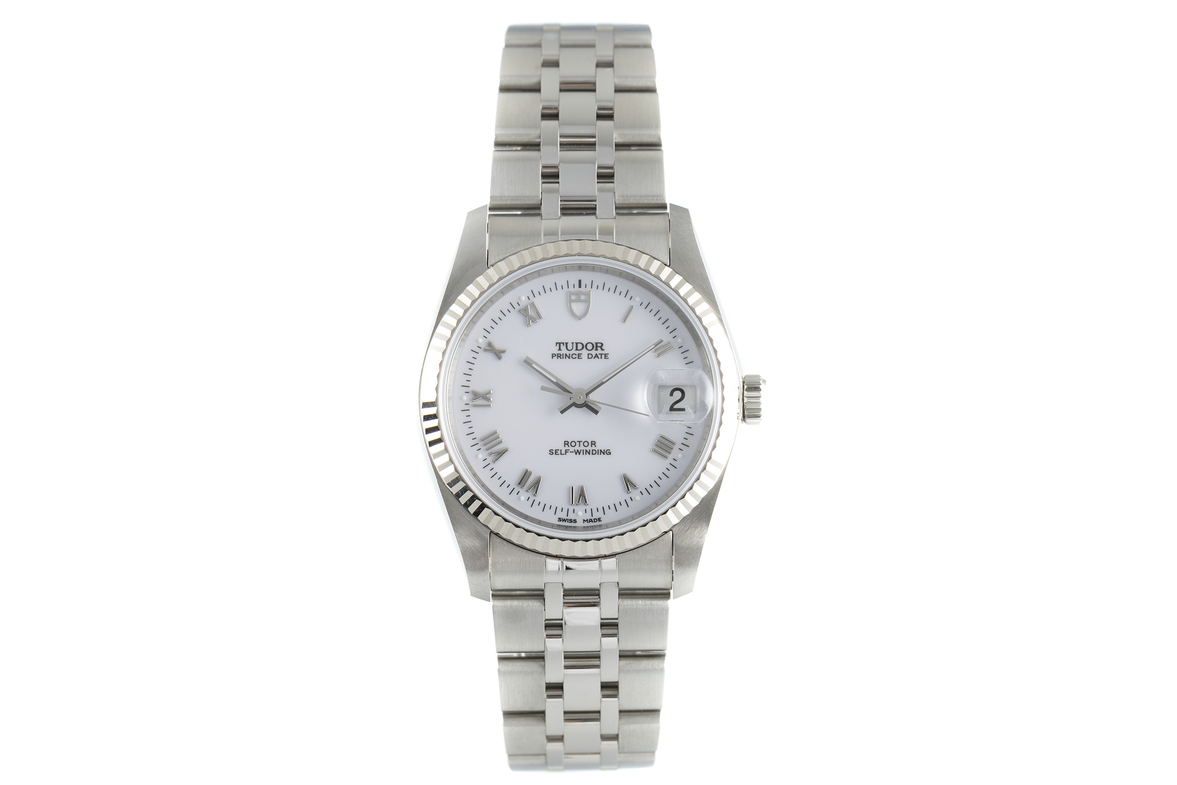 Tudor Prince Date steel / white gold automatic Kal. ETA 2824-2 Ref. 74034