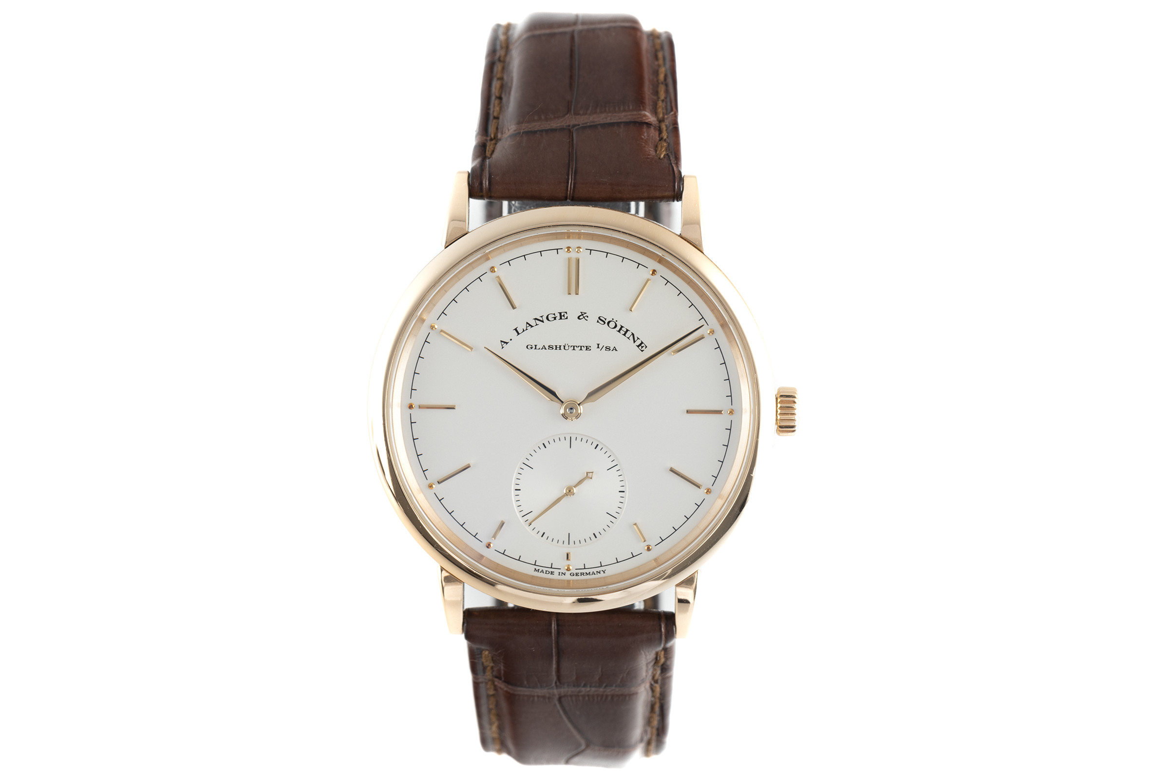 A. Lange & Sohne Saxonia 18 ct red gold automatic Kal. L.086.1 Ref. 380.032