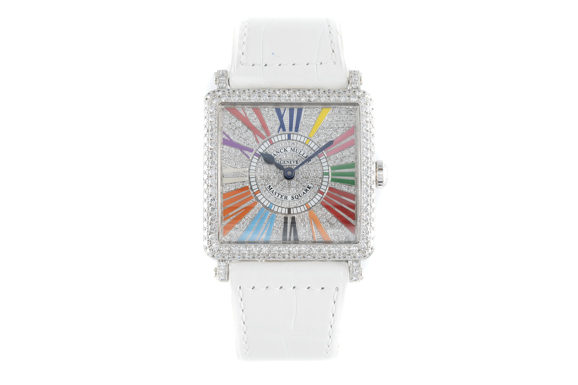 Franck Muller Master Square 18 ct white gold quartz Kal. Ronda 751 Ref. 6002MQZD CD