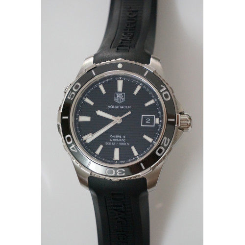 Aquaracer 500M Calibre 5 SS Black Rubber