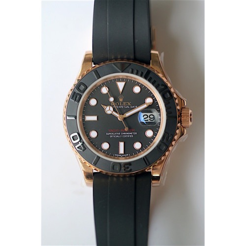 Rolex 2015 YachtMaster RG Ceramic Bezel Black Rubber ARF A3135