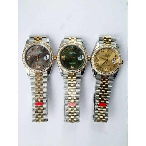 Rolex DateJust 36mm 126281 YG/SS Diamond Bezel Roman Markers *3 Dials* Jubilee Bracelet A2836 & A2813