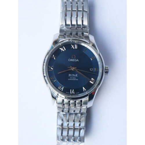 Omega De Ville Hour Vision 41mm Roman Markers Blue Dial Bracelet A8500 VSF Super Clone