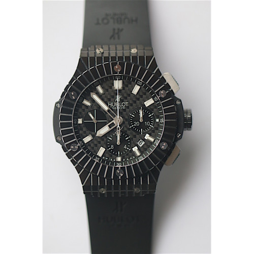 Hublot Caviar 41mm Full Ceramic Black CF Dial Rubber HUB4100