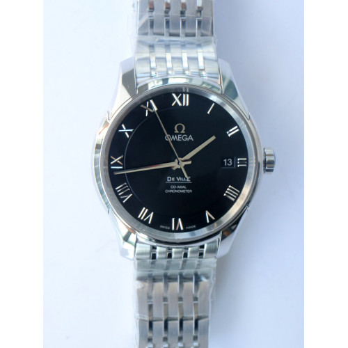 Omega De Ville Hour Vision 41mm Roman Markers Black Dial Bracelet A8500 VSF Super Clone