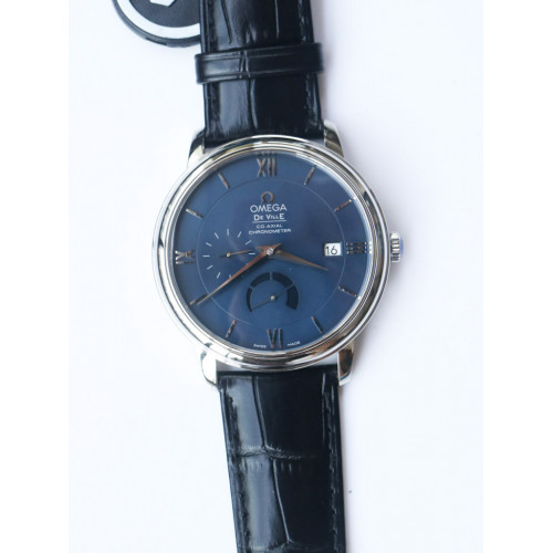 Omega De Ville Prestige Real Power Reserve Blue Dial Black Leather MIYOTA 9015 ZF