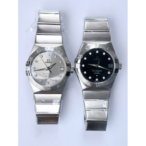 Constellation 38mm Diamond Markers Black & Silver Dial Bracelet A8500 Super 