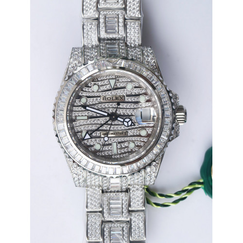 GMT Master II 116769 BRIL Full Diamonds Watch Bracelet TWF A2836