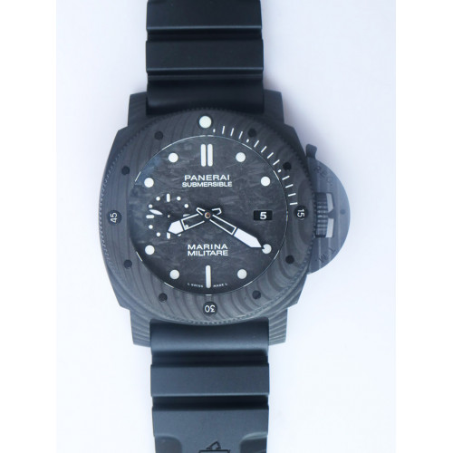 Pam 979 Carbotech Carbon Dial Rubber P.9010 VSF Super Clone Free Leather Strap