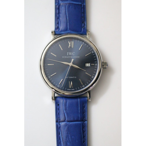 IWC Portofino Automatic Blue SS Leather MIYOTA 9015