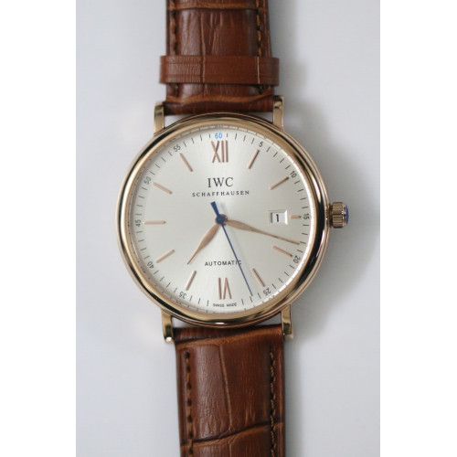 IWC Portofino Automatic White RG Leather MIYOTA 9015