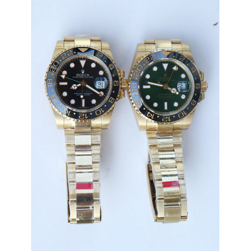 Rolex GMT-Master II 116718 Full YG Ceramic Bezel Black&Green Dial Bracelet BP A2813 V2 Correct Hand Stack