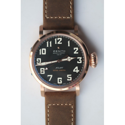 Zenith Pilot Type 20 RG Black Dial Asso Strap ZF A2892