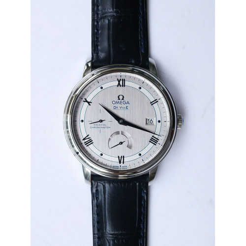 De Ville Prestige Real Power Reserve Blue Markers Gray Dial Leather Strap MIYOTA 9015 ZF