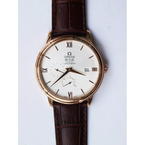 De Ville Prestige Real Power Reserve RG Blue Markers Gray Dial Leather Strap MIYOTA 9015 ZF