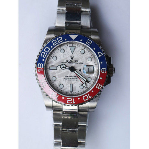 GMT-Master II 126719BLRO Pepsi Ceramic Bezel White Dial Bracelet BP A2813 Correct Hand Stack