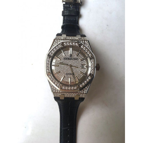 Royal Oak 41mm 15402 Full Diamond Dial Leather JF A3120