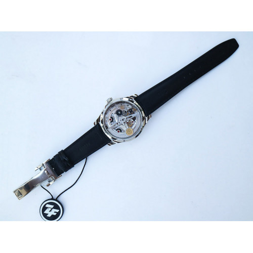 Malte Tourbillon RG White Leather Strap