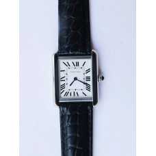 Tank Solo 35mm White Dial Black Croco Strap Quartz AF