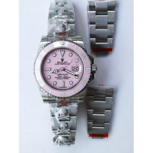 Submariner 116610 Pink Ceramic 904L Pink Dial Bracelet A2836 GMF