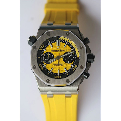 Royal Oak Offshore Diver Chronograph Yellow Dial Yellow Rubber JF A3126