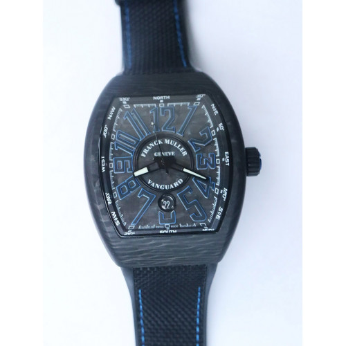 Vanguard Automatic Carbon Black/Blue Carbon Dial on Black Nylon Strap NH35A