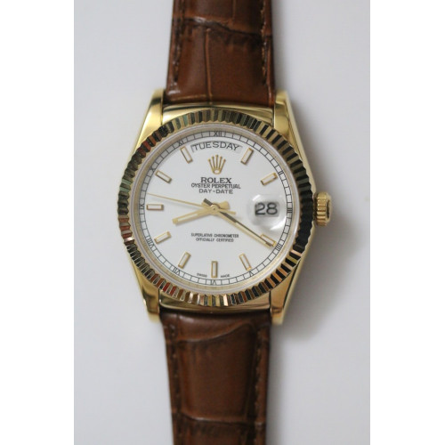 DayDate YG Stick Leather A23J BP *5 Dials*