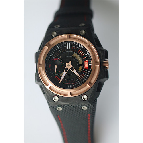 Linde Werdelin Spidolite II Tech Red Forged Carbon Black Dial Nylon Strap V6F A7750
