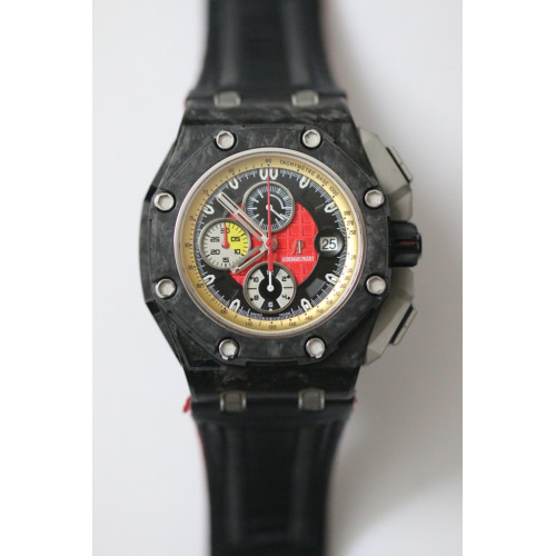 Royal Oak Offshore Real Forge Carbon Grand Prix Red JF V3 A3126 Free XS Rubber Strap