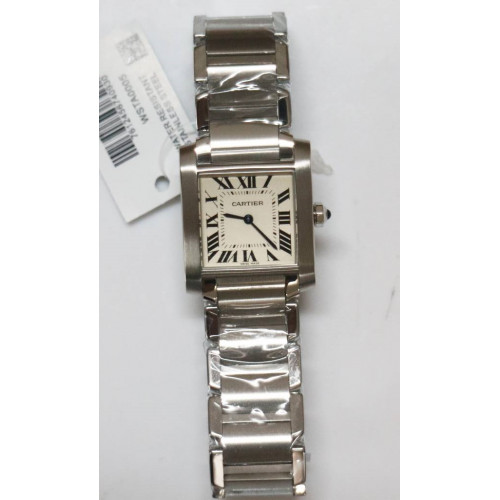 Tank Francaise Ladies SS Whtie Dial Bracelet Ronda Quartz