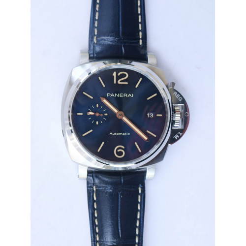 Pam 927 Luminor Due Blue Dial Blue Leather Strap VSF