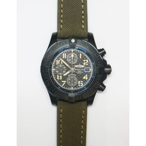 Avenger II Chrono DLC Case CF Dial Black Num Nylon Strap A-7750 