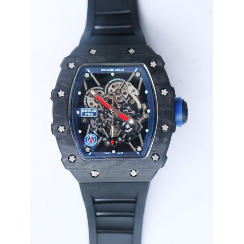 RM035-02 PSG Skeleton Blue Dial Black Rubber Strap MIYOTA8215 V3
