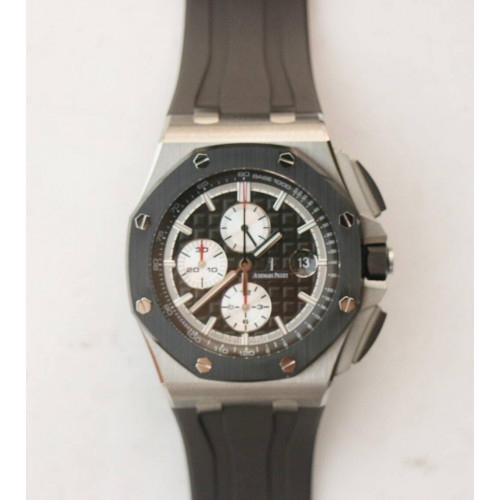 Royal Oak Offshore 2017 44mm Titanium 1:1 Best Edition Gray Dial on XS Rubber Strap JF A3126 Free Rubber Strap