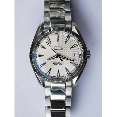 Aqua Terra 150M White Wave Textured Dial Bracelet A8500 Super Clone VSF