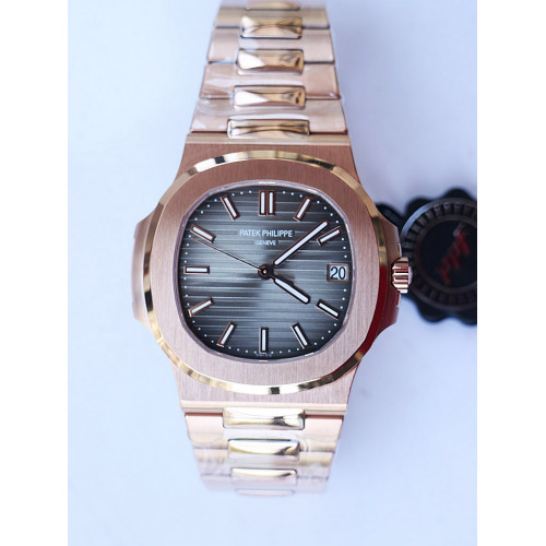 Nautilus 5711/1R RG Brown Textured Dial Bracelet 324CS Free Box PPF