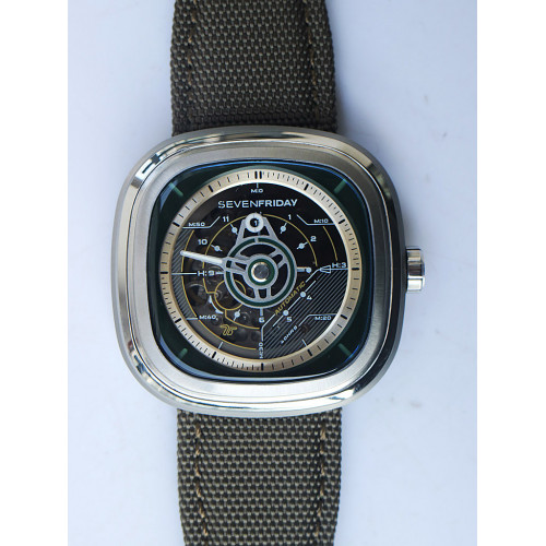Sevenfriday T2/01 Green Dial Leather Strap Miyota 82S7 SVF