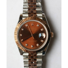 DateJust II  41mm 126331 Fluted Bezel Diamond Marks Brown Dial TT Jubilee Bracelet BP 