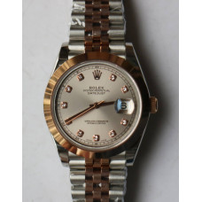 DateJust II Pres Smooth 41mm 126331  Diamond Marks grey Dial Jubilee Bracelet BP