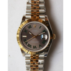 Rolex DateJust II Oyster Fluted Roman Numbers Grey Dial Bracelet BP 