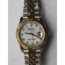 DateJust II 41mm 126331 Fluted Bezel Stick Marks MOP Dial TT Jubilee Bracelet 