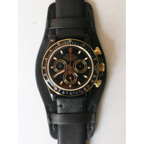 Daytona YG/DLC Best Edition Black Dial Leather Strap A4130 BP
