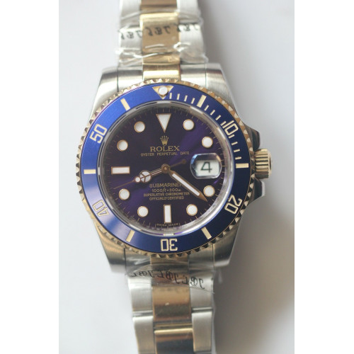 Rolex Submariner Two Tone SS/YG Blue Dial Braclet BP A2836