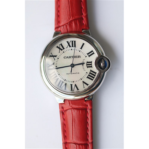 Ballon Bleu 36mm White MOP Dial Leather Miyota 9015 JF