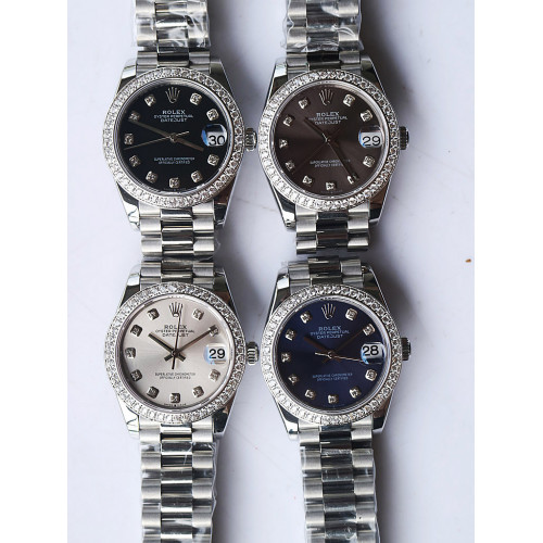 DateJust 31mm 278289 Diamond Bezel Diamond Markers *4 Dials* Bracelet BP A2824 & A2813