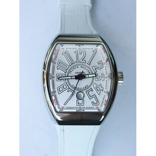 Vanguard V45 SS White Textured Dial White Rubber Strap MIYOTA 9015 ZF