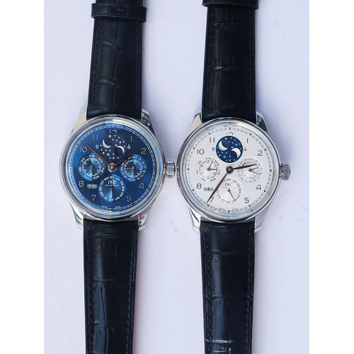 IW503401 Portugieser Perpetual Calendar Blue & White Dial Leather Strap A52615 V9F