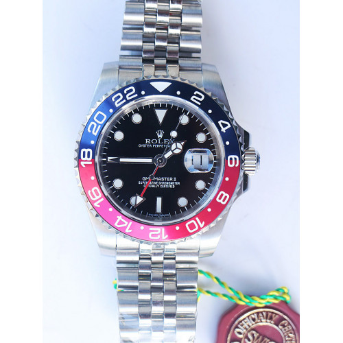 GMT-Master II 126710 BLRO Red/Blue Black Dial SS Jubilee Bracelet A2836 